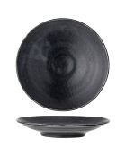 4 piatti fondi in porcellana Yoko neri - D.16xH.3 cm