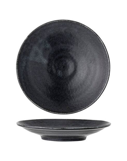 4 piatti fondi in porcellana Yoko neri - D.16xH.3 cm