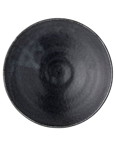 4 piatti fondi in porcellana Yoko neri - D.16xH.3 cm