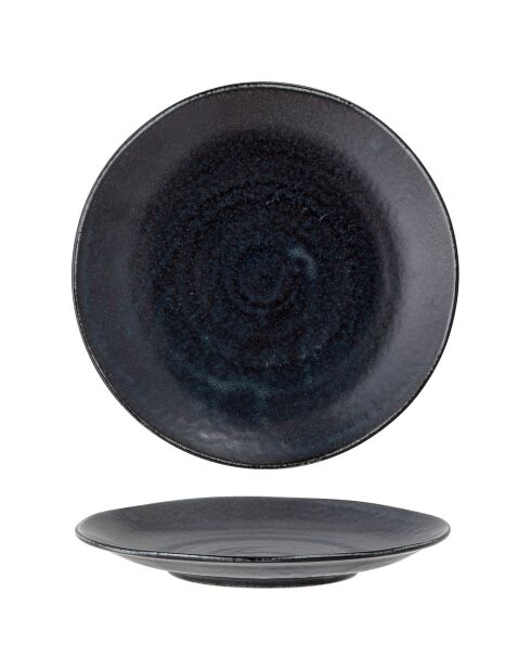 4 piatti fondi in porcellana Yoko neri - D.24xH.3 cm