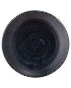 4 piatti fondi in porcellana Yoko neri - D.24xH.3 cm