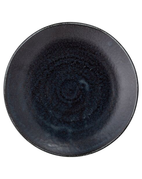 4 piatti fondi in porcellana Yoko neri - D.24xH.3 cm