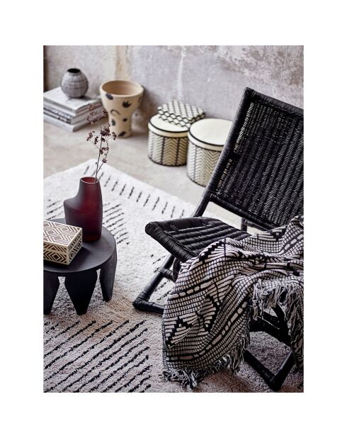 Chaise de salon en Rotin Baz noir - L.66xH.74xW.68 cm