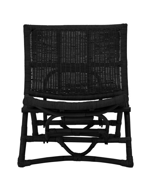 Chaise de salon en Rotin Baz noir - L.66xH.74xW.68 cm