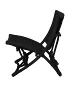 Chaise de salon en Rotin Baz noir - L.66xH.74xW.68 cm