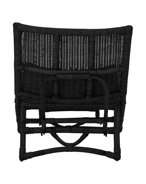 Chaise de salon en Rotin Baz noir - L.66xH.74xW.68 cm