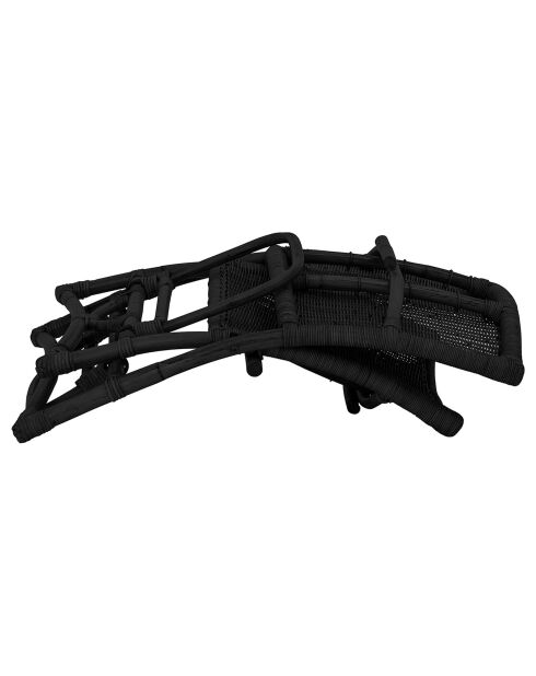 Chaise de salon en Rotin Baz noir - L.66xH.74xW.68 cm