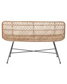 Banc en Rotin Hallie naturel - L.120xH.80xW.61 cm