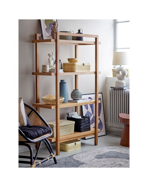 Chaise de salon en Rotin Loue noire - L.65xH.80xW.71 cm