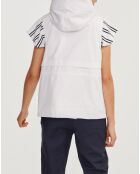 Veste fine sans manches lait