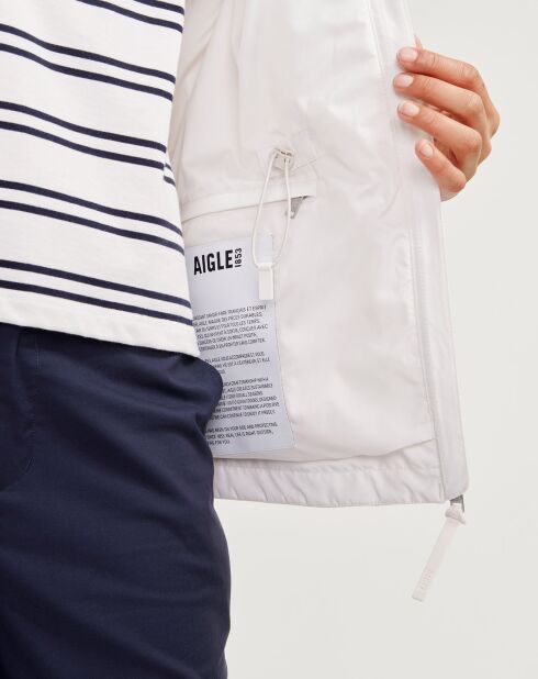 Veste fine sans manches lait