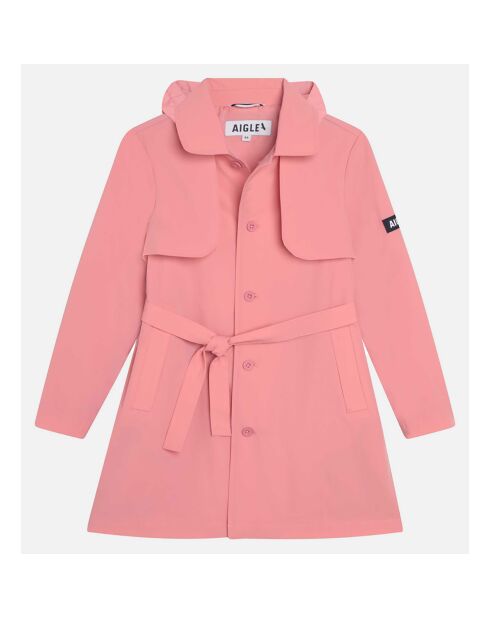 Manteau Trench rose hortensia