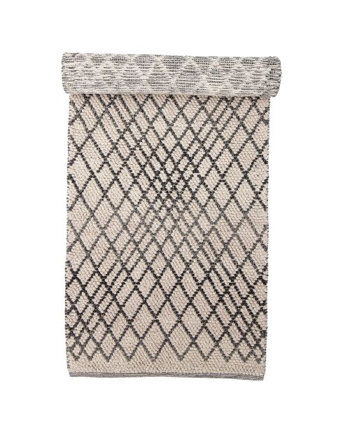 Tapis en Laine Kaya gris - L.250xW.80 cm