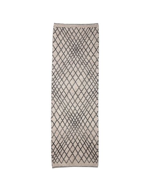 Tapis en Laine Kaya gris - L.250xW.80 cm