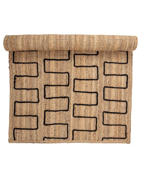 Tapis en Jute Dell marron - L.180xH.0.5xW.120 cm