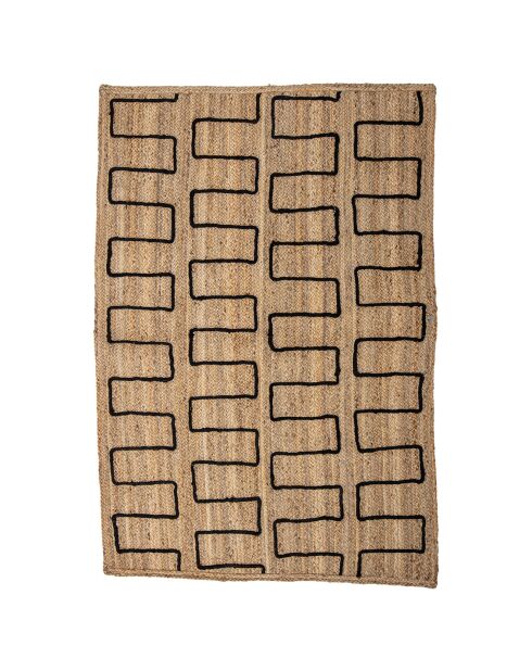 Tapis en Jute Dell marron - L.180xH.0.5xW.120 cm