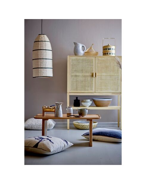 Lampe à suspension Larrin naturel - D.29xH.62 cm