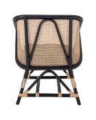 Chaise de salon en Rotin Loue noire - L.65xH.80xW.71 cm