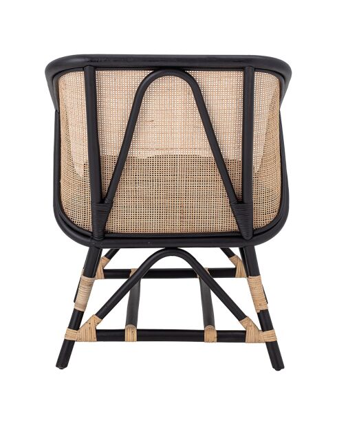Chaise de salon en Rotin Loue noire - L.65xH.80xW.71 cm
