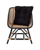 Chaise de salon en Rotin Loue noire - L.65xH.80xW.71 cm