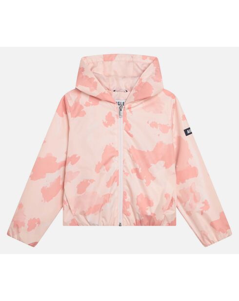 Veste imprimée taches rose givrée