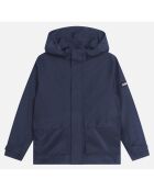 Parka mi-longue marine