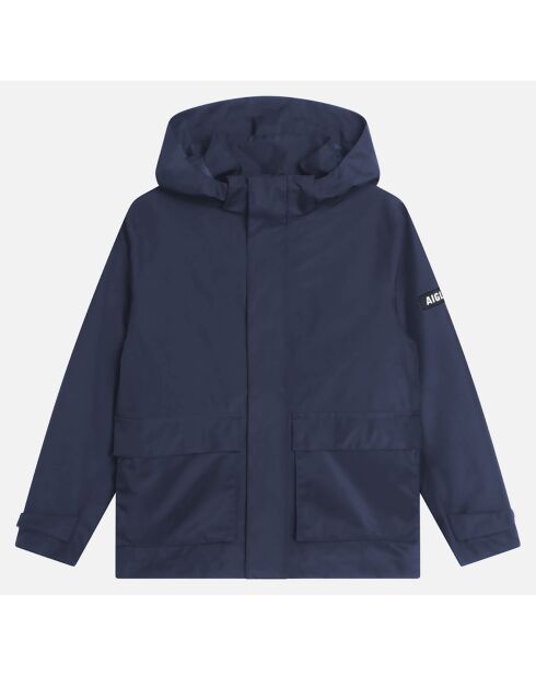 Parka mi-longue marine