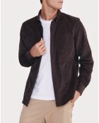 Surchemise en Velours côtelé ébène