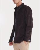 Surchemise en Velours côtelé ébène