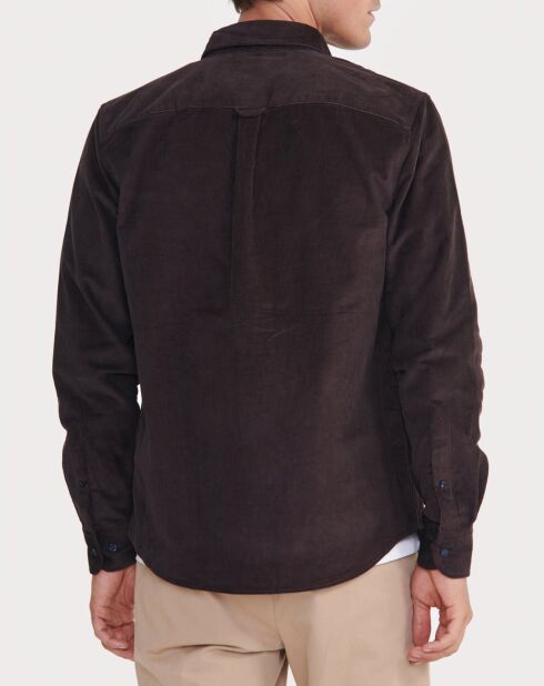 Surchemise en Velours côtelé ébène