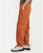 Pantalon chino en Velours côtelé moka