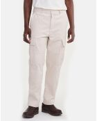 Pantalon cargo en Velours côtelé sable