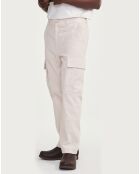 Pantalon cargo en Velours côtelé sable