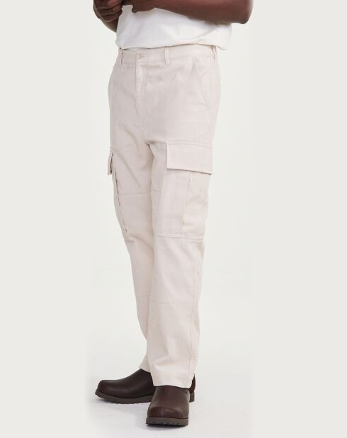 Pantalon cargo en Velours côtelé sable