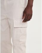 Pantalon cargo en Velours côtelé sable
