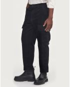 Pantalon cargo en Velours côtelé noir