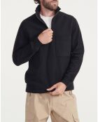 Sweat col zippé noir