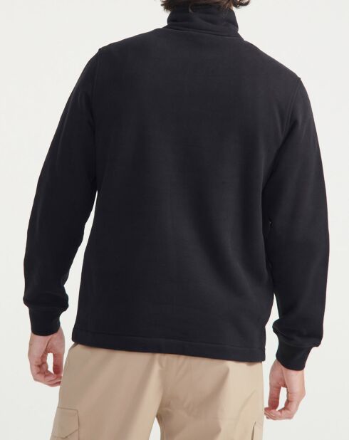 Sweat col zippé noir