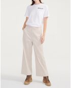 Pantalon en Velours côtelé sable