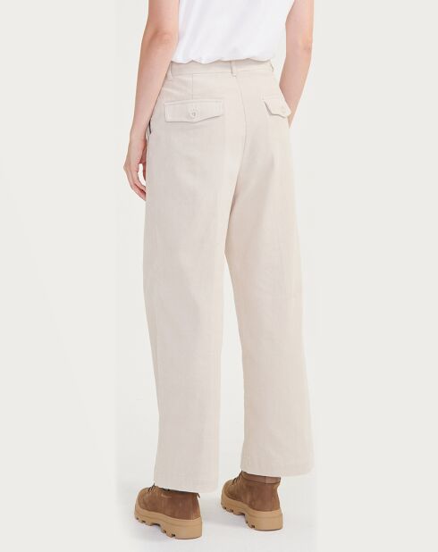 Pantalon en Velours côtelé sable