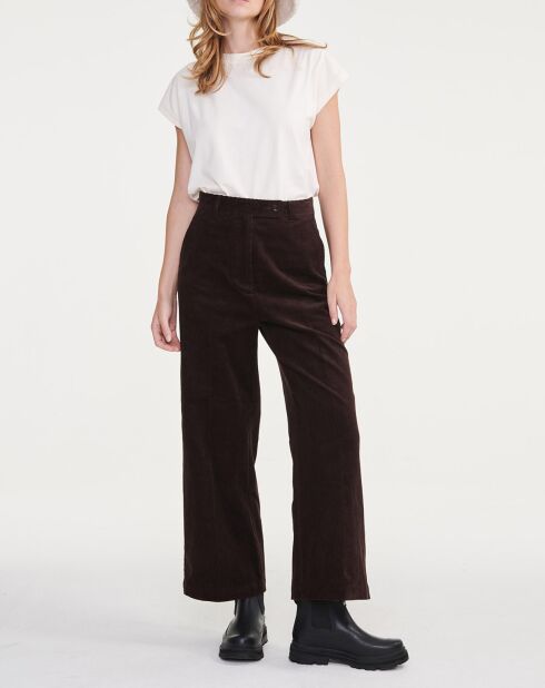 Pantalon en Velours côtelé ébène
