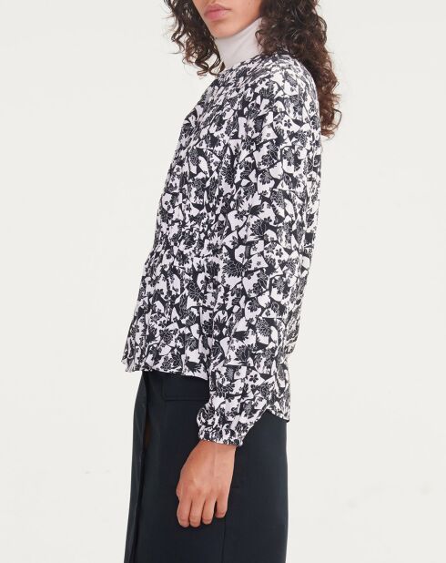 Chemise en Twill imprimée liberty sable/noir