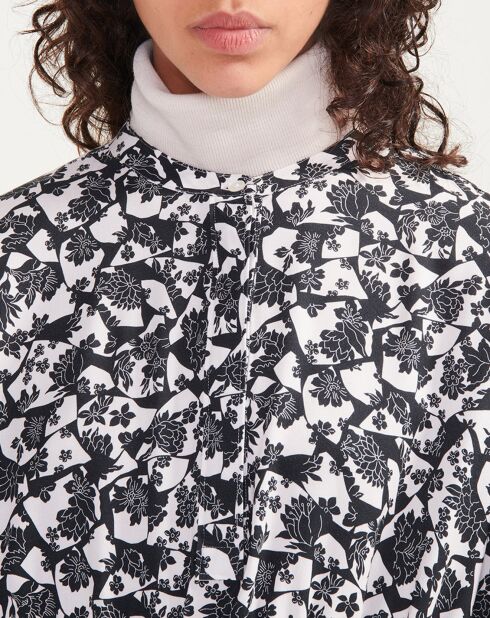 Chemise en Twill imprimée liberty sable/noir