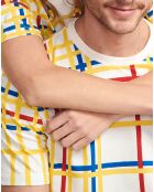 T-Shirt à carreaux mondrian