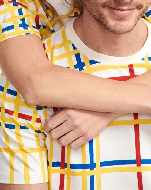 T-Shirt à carreaux mondrian