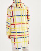 Parka à capuche  carreaux mondrian