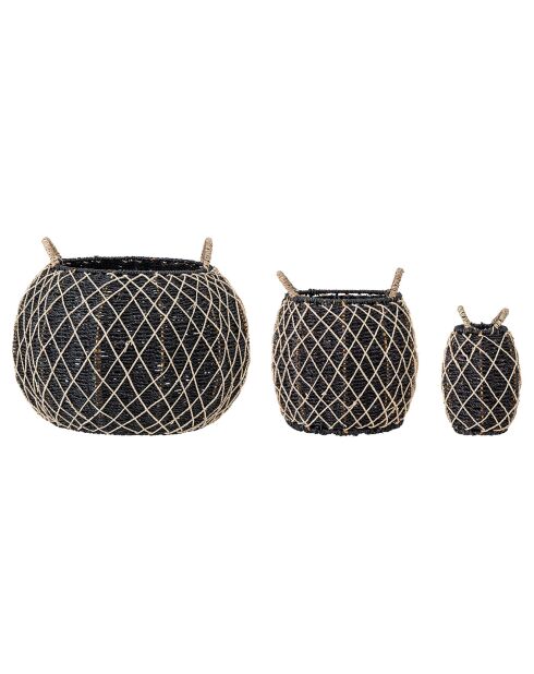 3 Paniers Karia noirs