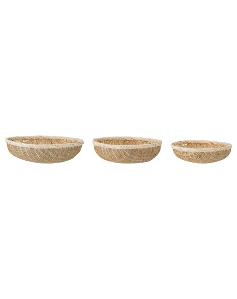 3 Paniers en Bambou Nico naturel