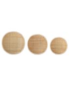 3 Paniers en Bambou Nico naturel