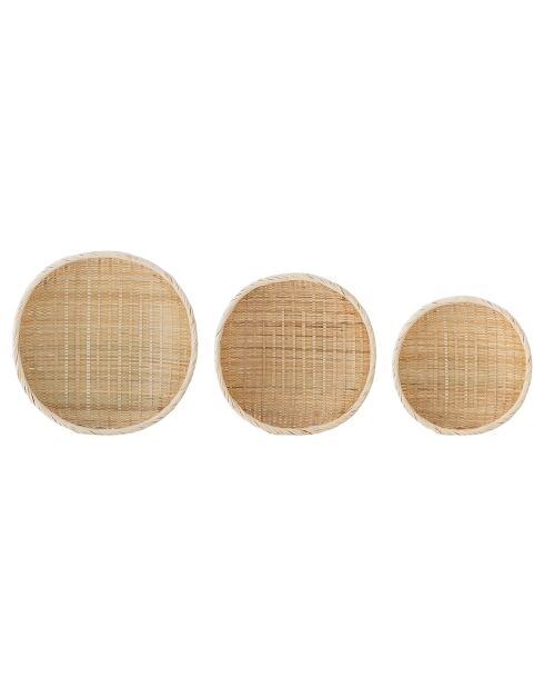 3 Paniers en Bambou Nico naturel